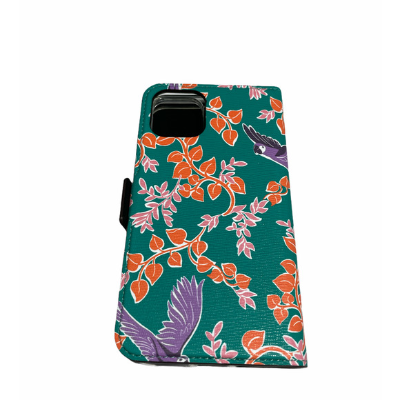 Kate Spade Bird Jungle Party Magnet Wrap Folio Iphone 11 PRO Folio Green Case - Picture 6 of 9